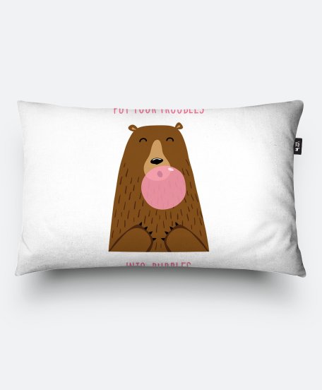 Подушка прямокутна Беззаботный Медведь