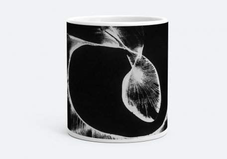 Чашка Абстрактный рисунок нитью на черном 1 