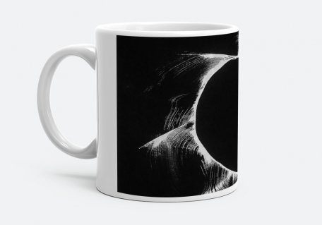 Чашка Абстрактный рисунок нитью на черном 1 