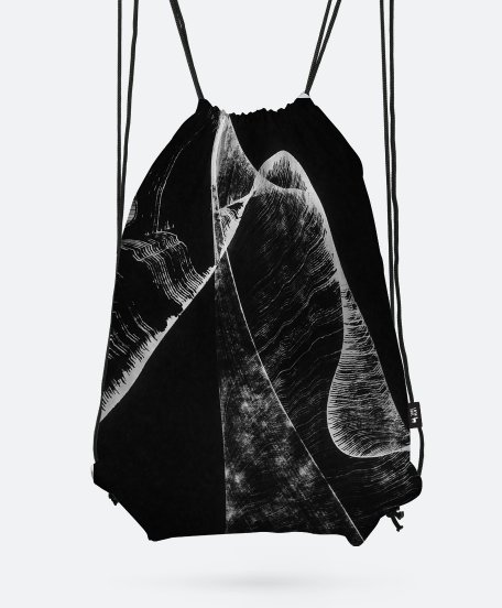 Рюкзак Абстрактный рисунок нитью на черном 3