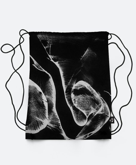 Рюкзак Абстрактный рисунок нитью на черном 6