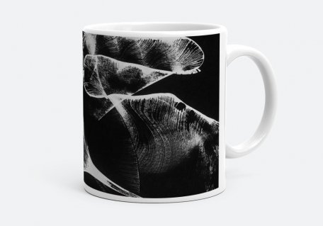 Чашка Абстрактный рисунок нитью на черном 7