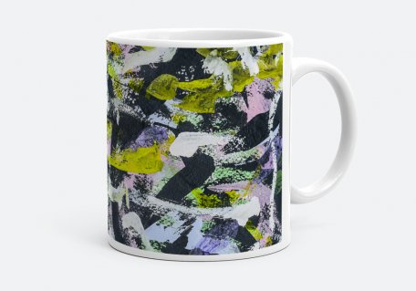 Чашка Абстрактный рисунок красками