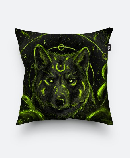 Подушка квадратна Green wolf