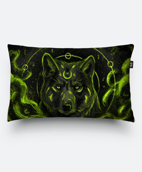Подушка прямокутна Green wolf