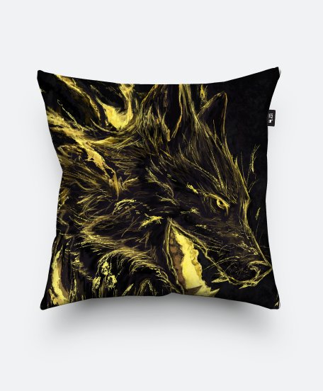Подушка квадратна Yellow wolf