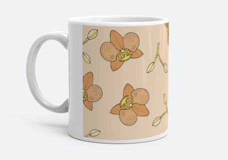 Чашка Узор с орхидеями