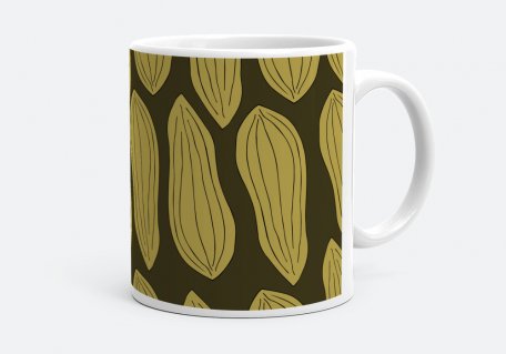 Чашка Узор с листьями орхидей