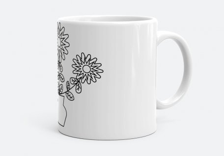 Чашка чашка з квітами