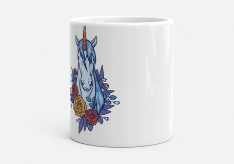Чашка Единорог в цветах