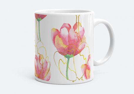 Чашка Рожеві квіти
