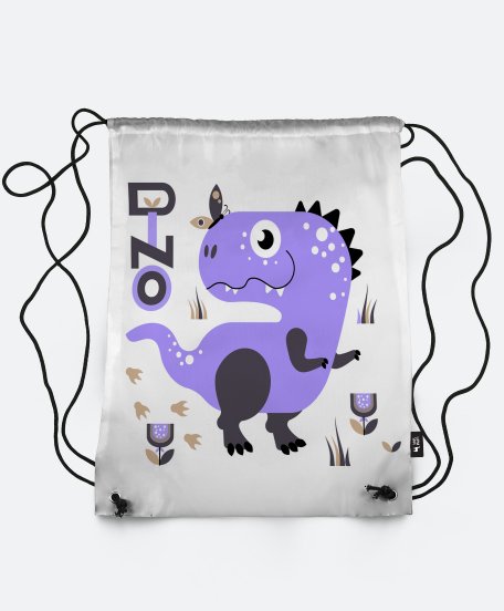 Рюкзак Фіолетовий динозавр з метеликом