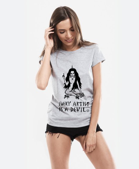 Жіноча футболка Каждый художник  - дьявол