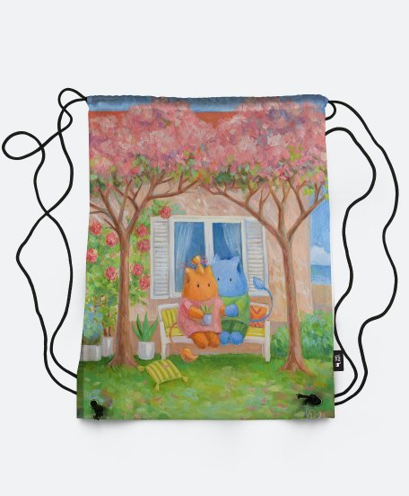 Рюкзак Пухнастики у квітковому саду