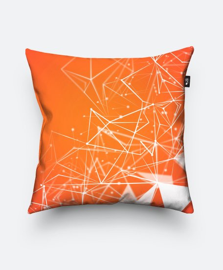 Подушка квадратна Оранжевый узор