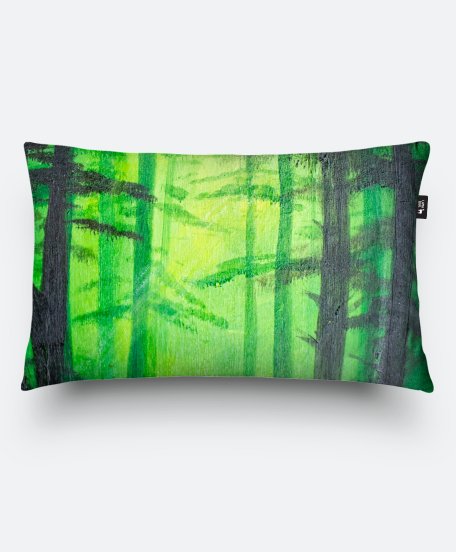 Подушка прямокутна Зеленый лес