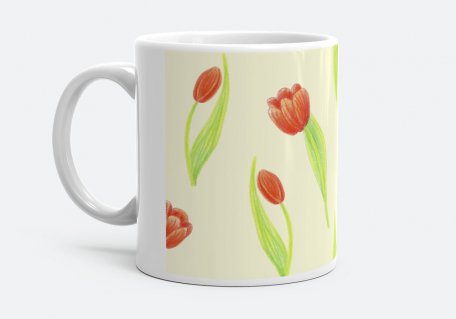 Чашка tulips pattern
