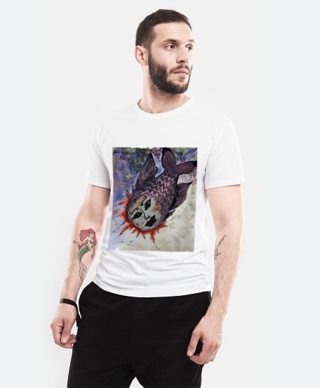 Чоловіча футболка Рыба с человеческим лицом