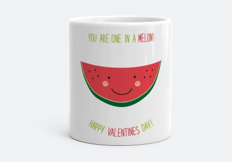 Чашка Няшный арбузик. День святого Валентина