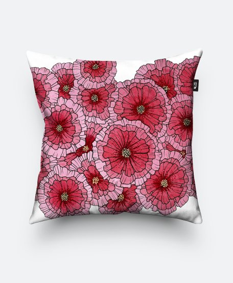 Подушка квадратна  Red Flowers Poppy
