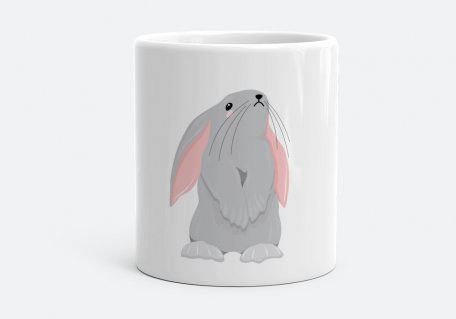 Чашка Кролик. Милий кролик. Символ 2023 року. Рік кролика принт.