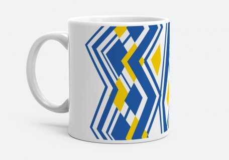Чашка Жовто-блакитний орнамент