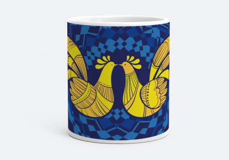 Чашка Пташечки в стилі українського народного мистецтва