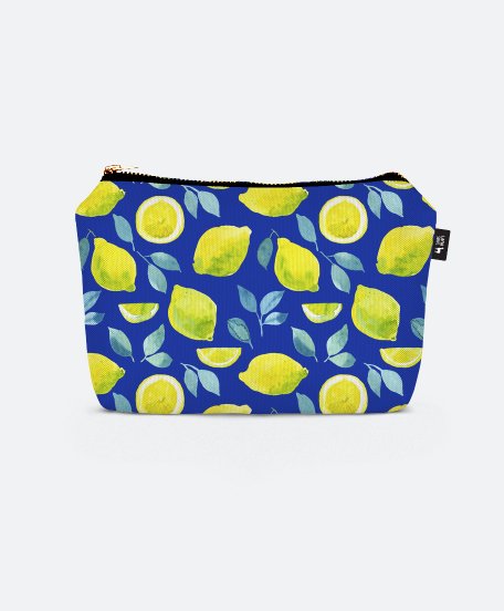 Косметичка Lemon watercolour pattern
