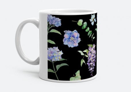 Чашка purple wlowers