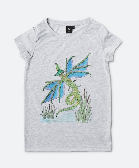 Жіноча футболка болотный дракончик