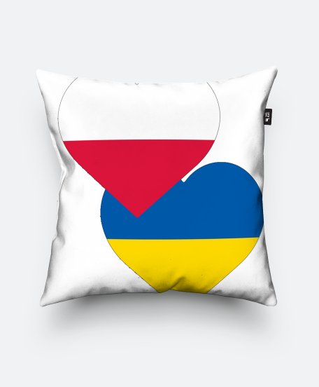 Подушка квадратна Польща та Україна