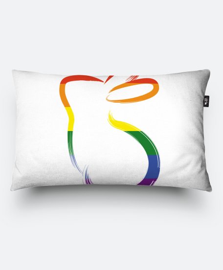 Подушка прямокутна  Rainbow rabbit