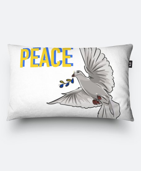 Подушка прямокутна Мир (peace)