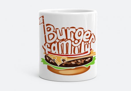 Чашка Burger family