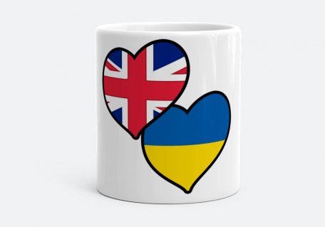 Чашка Великобританія та Україна. прапор