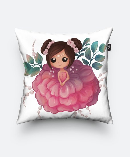 Подушка квадратна Маленька квіткова принцеса