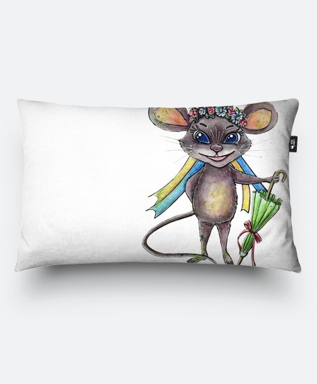Подушка прямокутна Мишка