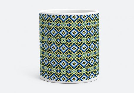 Чашка Жовто-блакитний орнамент
