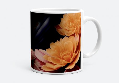 Чашка Дівчина з яскравими квітами