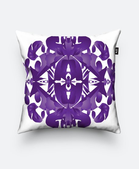 Подушка квадратна Фіолетовий візерунок