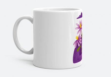 Чашка Чоловік з квіткою Солонечник крапчастий