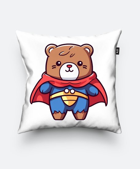 Подушка квадратна Супер-ведмедик