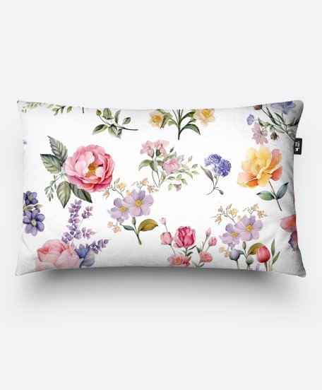 Подушка прямокутна Принт з квітами