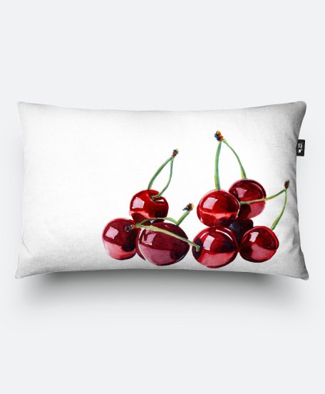 Подушка прямокутна Watercolour cherries