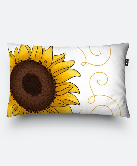 Подушка прямокутна Соняшник із візерунком 