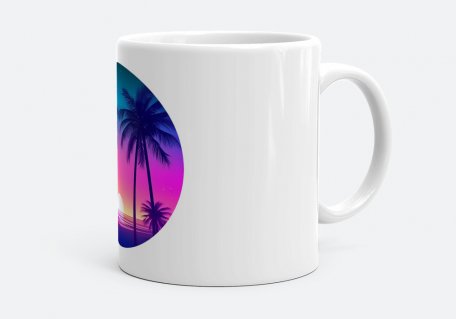 Чашка Пальмовий пляж - Неоновий світанок