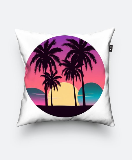Подушка квадратна Пальмовий пляж - Потрійний місяць
