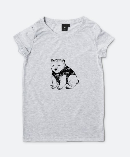 Жіноча футболка Белый Медвежонок
