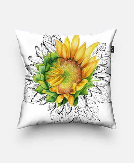 Подушка квадратна Соняшник квітка
