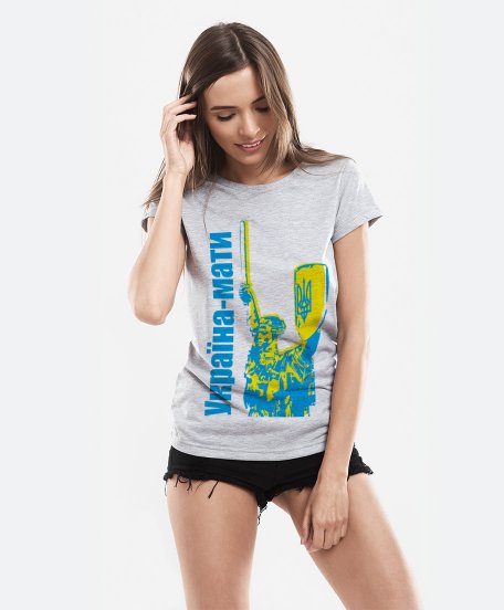 Жіноча футболка Україна-мати колор